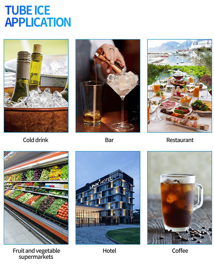 tube ice application scenario hình ảnh ứng dụng băng ống