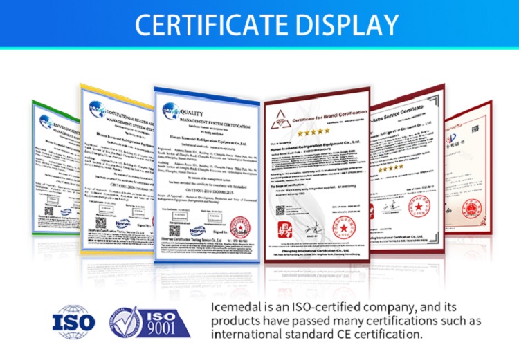 ice machine certificate display Giấy chứng nhận máy băng