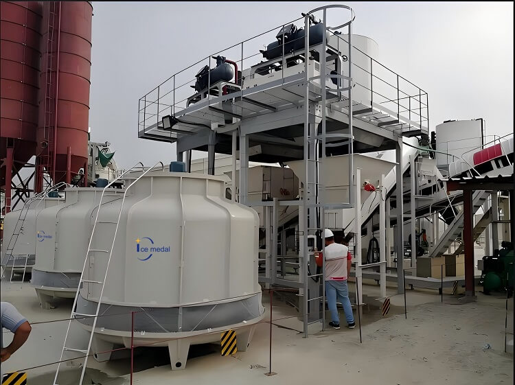 máy làm đá vảy để làm mát bê tông