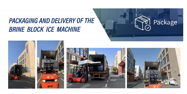 đóng gói và vận chuyển máy làm đá khối