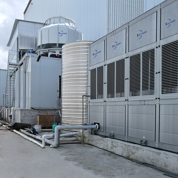 Máy làm đá vảy 30 tấn Icemedal để làm mát bê tông được ứng dụng tại Quảng Châu