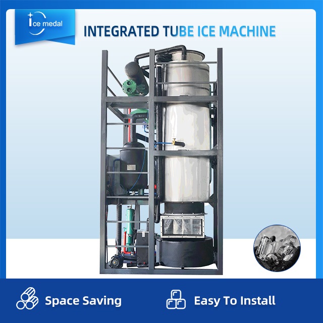 Máy làm đá hình trụ tích hợp 15 tấn mỗi ngày với giá xuất xưởng