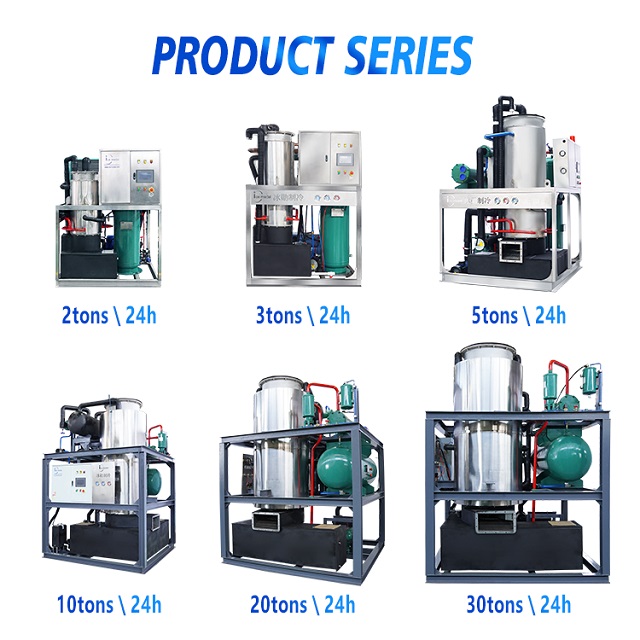 Tùy chỉnh Công suất ống công suất lớn Máy làm băng 10-30 tấn Philippines cho nhà máy nước đá
