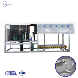 Icemedal 3 tấn mỗi ngày Máy làm đá Blcok làm mát trực tiếp rõ ràng Máy làm đá để bán