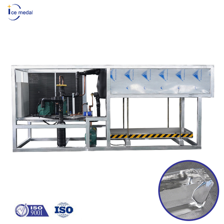 Icemedal 3 tấn mỗi ngày Máy làm đá Blcok làm mát trực tiếp rõ ràng Máy làm đá để bán
