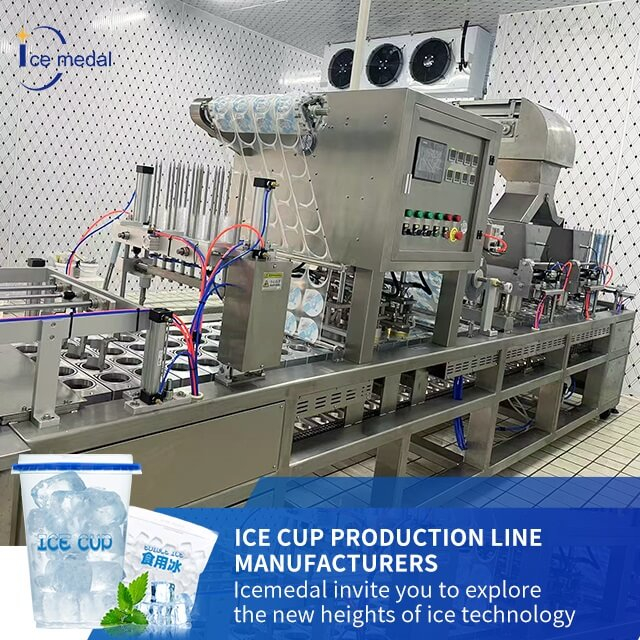 Icemedal Cube Ice Cup tự động làm đầy và đóng gói bao bì đóng gói