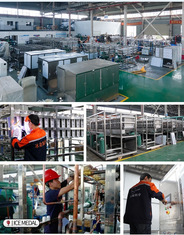 Xưởng sản xuất IceMedal, Quy tr&igrave;nh sản xuất & lắp r&aacute;p m&aacute;y l&agrave;m đ&aacute; c&ocirc;ng nghiệp.webp