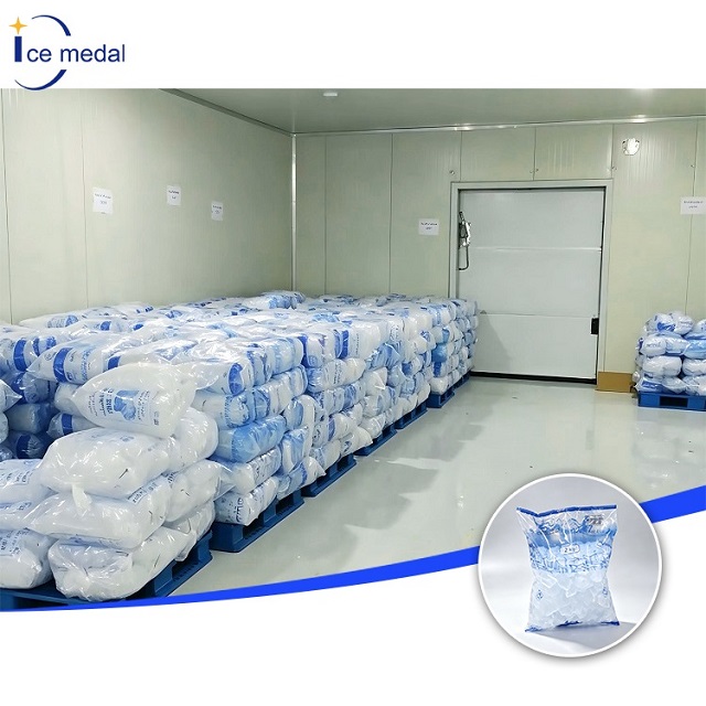 Dây chuyền sản xuất đá ống 5 tấn với hệ thống đóng gói đá tự động