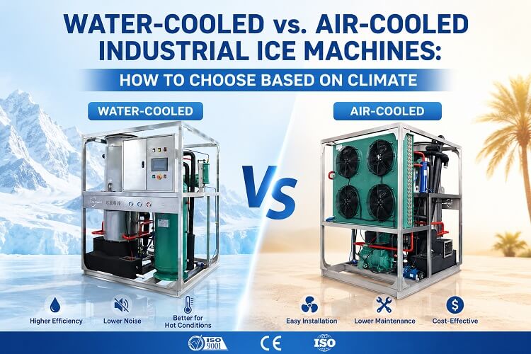 Làm mát bằng nước Vs. Máy làm đá công nghiệp làm mát bằng không khí: Cách lựa chọn dựa trên khí hậu